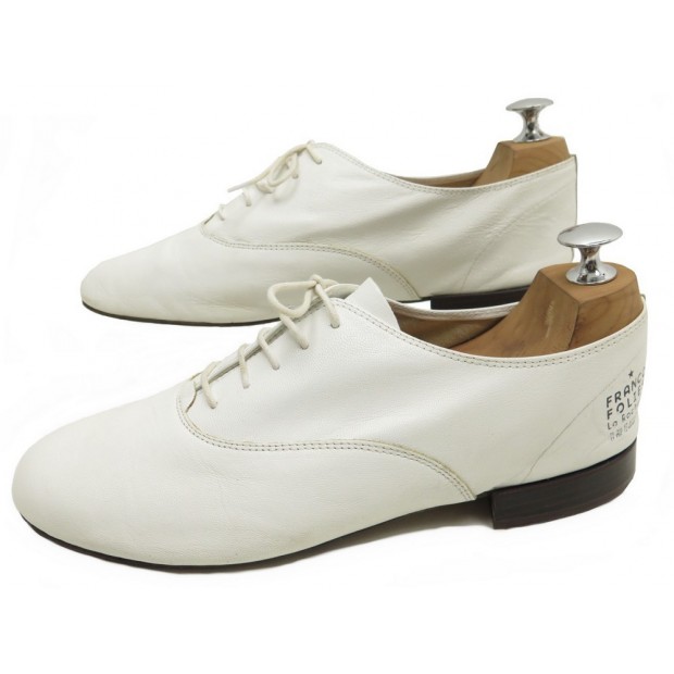 CHAUSSURES REPETTO ZIZI 41 41.5 FRANCOFOLIES 2012 RICHELIEU EN CUIR BLANC 245€