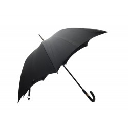 VINTAGE PARAPLUIE HERMES NOIR MANCHE EN CUIR DE CROCODILE + HOUSSE UMBRELLA 685€