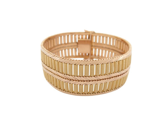  bracelet manchette 18 en or jaune 18k 67 gr