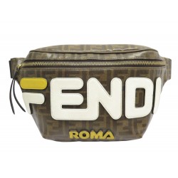 SAC CEINTURE FENDI X FILA TOILE ZUCCA MARRON 8BM006 BANANE BROWN BELT BAG 1250€