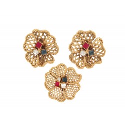 VINTAGE BOUCLES D'OREILLES BROCHE CHRISTIAN DIOR CAMELIA GOOSSENS EARRING BROOCH