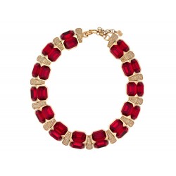 VINTAGE COLLIER CHRISTIAN DIOR RAS DU COU GOOSSENS 40 CM DORE CHOKER NECKLACE