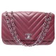 SAC A MAIN CHANEL TIMELESS EN CUIR CHEVRONS BORDEAUX BANDOULIERE HAND BAG 5500€