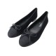 NEUF CHAUSSURES CHANEL BALLERINES LOGO CC G02819 37 VELOURS NOIR ET BLEU 1060€