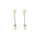NEUF BOUCLES D'OREILLES DIOR TRIBALES E1270TRICY1 PERLES METAL DORE ETOILES 530€