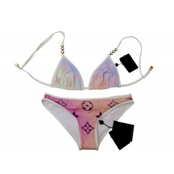 NEUF MAILLOT DE BAIN LOUIS VUITTON TRIANGLE BIKINI MONOGRAM S 36 SWIMWEAR 1400€