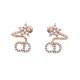 NEUF BOUCLES D'OREILLES DIOR CLAIR D LUNE PERLES METAL DORE GOLD EARRINGS 400€