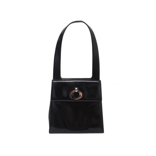 VINTAGE SAC A MAIN CHRISTIAN DIOR PORTE EPAULE CUIR BOX LEATHER HAND BAG PURSE