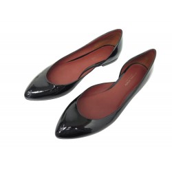 NEUF CHAUSSURES BOTTEGA VENETA BALLERINES 37 CUIR VERNIS NEW LEATHER SHOES 890€