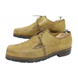 CHAUSSURES BERLUTI DERBY 2 OEILLETS 8.5 42.5 EN CUIR BEIGE LEATHER SHOES 2000€