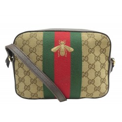 SAC A MAIN GUCCI ABEILLE TOILE GG BANDE WEB 412008 BANDOULIERE HAND BAG 1450€