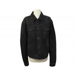 VESTE LOUIS VUITTON BLOUSON DAMIER DENIM NOIRE RM251MCCUHSA71W L 52 JACKET 2700€