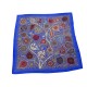 NEUF CHALE HERMES L'ARBRE DE VIE 242649S FOULARD CACHEMIRE SOIE BLEU 140CM 1260€