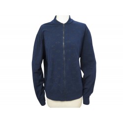 GILET LOUIS VUITTON MONOGRAM RM202Q S M 48 VISCOSE COTON BLEU VESTE JACKET 990€