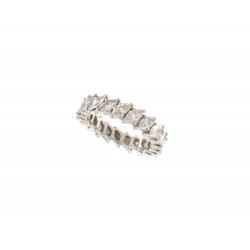 BAGUE ALLIANCE PAVAGE COMPLET 21 DIAMANTS 2.1 CT T52 EN PLATINE 6GR DIAMOND RING