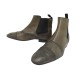 CHAUSSURES LOUIS VUITTON BOTTINES CHELSEA BOUT FLEURI 8 42 CUIR KAKI SHOES 1500€