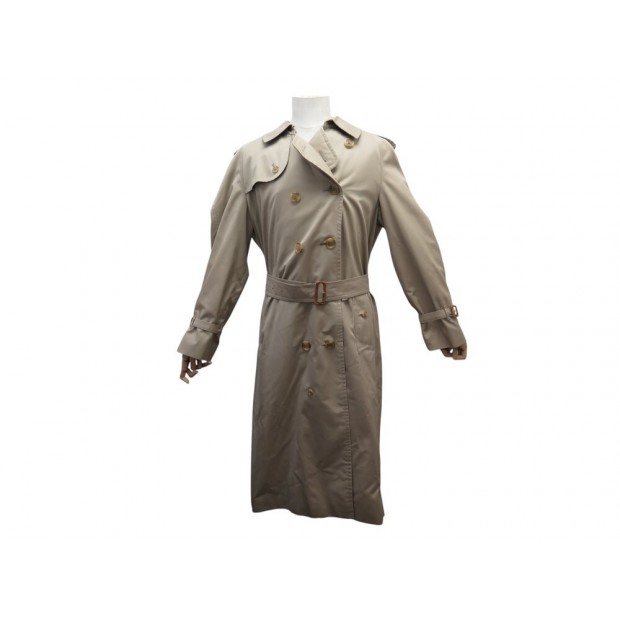 VINTAGE MANTEAU BURBERRY IMPERMEABLE TRENCH LONG 54 L EN COTON BEIGE COAT 2150€