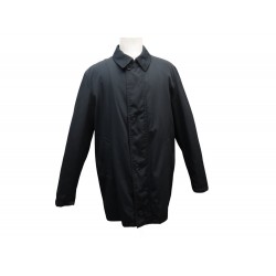 MANTEAU LONG PARKA BURBERRY LONDON MOLLETONNEE NOIR 40 M BLACK COAT JACKET 2150€