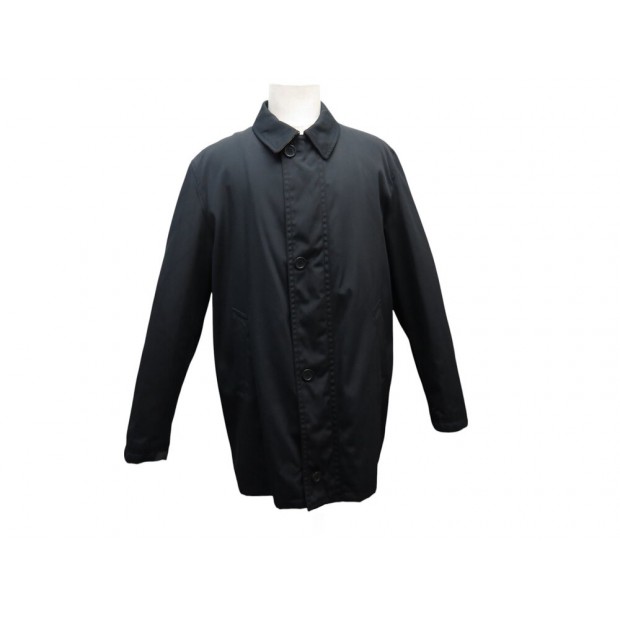 MANTEAU LONG PARKA BURBERRY LONDON MOLLETONNEE NOIR 40 M BLACK COAT JACKET 2150€