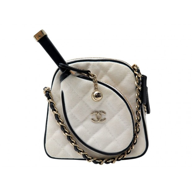 RARE SAC A MAIN CHANEL MONTE-CARLO COCO MASTER 23 TENNIS BANDOULIERE RACKET BAG