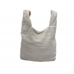 NEUF SAC A MAIN TWIST BOTTEGA VENETA CABAS EPONGE CREME INTRECCIO JACQUARD 1800€