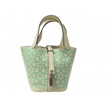 NEUF SAC A MAIN HERMES PICOTIN 14 LOCK MICRO LUCKY DAISY SWIFT NATA VERT LIMITED