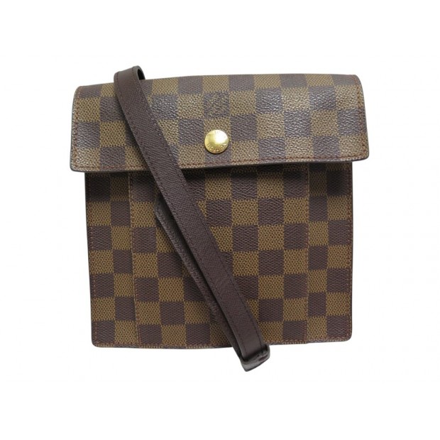 SAC A MAIN LOUIS VUITTON PIMLICO N45272 EN TOILE DAMIER EBENE BANDOULIERE 1250€