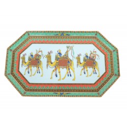NEUF PLATEAU VERSACE ROSENTHAL LE VOYAGE DE MARCO POLO PORCELAINE 33CM PLATE