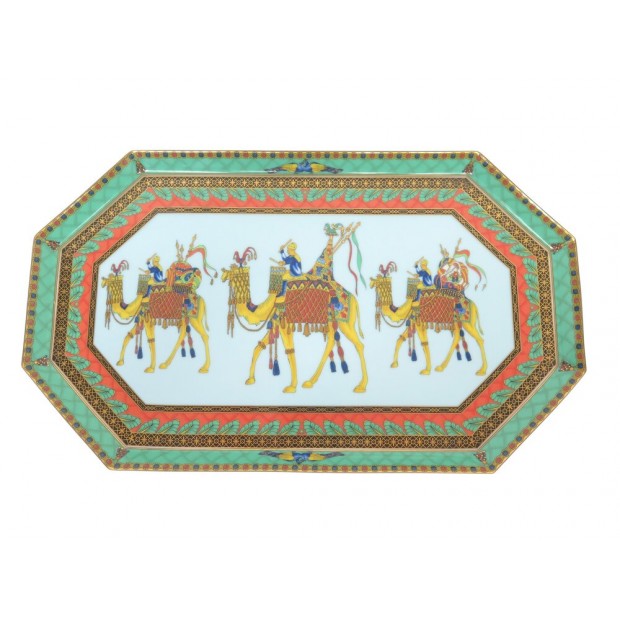 NEUF PLATEAU VERSACE ROSENTHAL LE VOYAGE DE MARCO POLO PORCELAINE 33CM PLATE