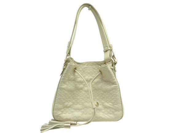 sac a main lancel seau espiegle en cuir creme leather
