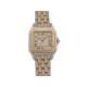 VINTAGE MONTRE CARTIER PANTHERE 110000R OR 18K 2 RANGS ACIER QUARTZ WATCH 9800€