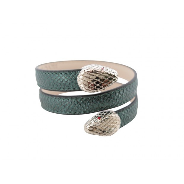 NEUF BRACELET BULGARI SERPENTI FOREVER CLEOPATRA 288398 CUIR KARUNG + BOITE 700€