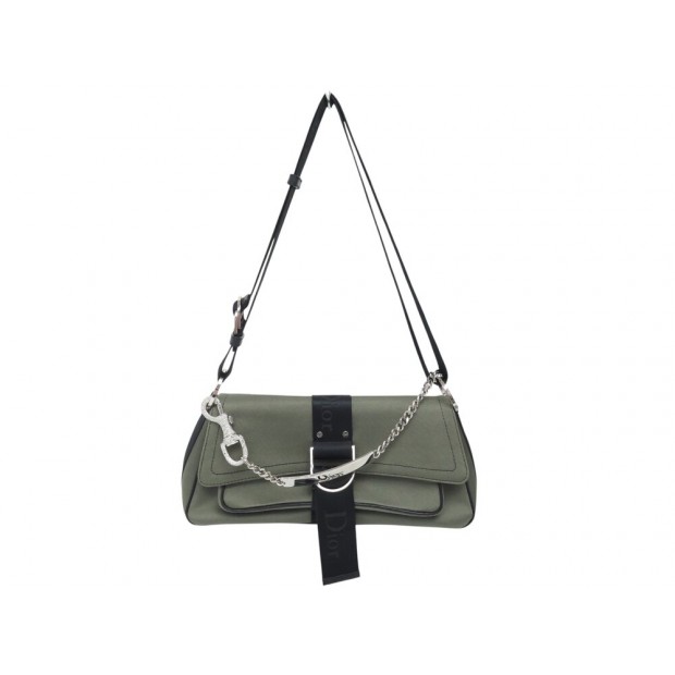SAC A MAIN CHRISTIAN DIOR HARDCORE MOUSQUETON STRASS GALLIANO KAKI BAG 2500€
