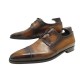CHAUSSURES BERLUTI DERBY BOUT FLEURI 9.5 43.5 CUIR MARRON PATINE LOAFERS 2150€