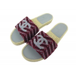 NEUF CHAUSSURES CHANEL SANDALES MULES LOGO CC G34067 39 SANDALS NEW SHOES 1105€