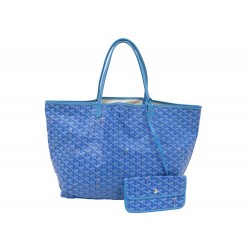SAC A MAIN GOYARD CABAS SAINT LOUIS GM TOILE GOYARDINE BLEUE TOTE PURSE HAND BAG