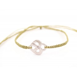 NEUF BRACELET POIRAY COEUR ENTRELACE CORDON MACRAME 13-20.5 & ARGENT 925 640€