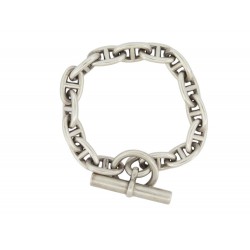 VINTAGE BRACELET HERMES CHAINE D'ANCRE PM EN ARGENT MASSIF 925 T16 SILVER STRAP