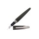 STYLO PLUME ALFRED DUNHILL AD 2000 CARBONE KAKI A CARTOUCHES GREY FOUNTAIN PEN