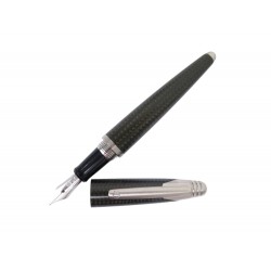STYLO PLUME ALFRED DUNHILL AD 2000 CARBONE KAKI A CARTOUCHES GREY FOUNTAIN PEN