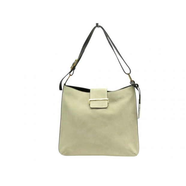 SAC A MAIN YVES SAINT LAURENT SHOPPING 7009 CUIR & DAIM NOIR BEIGE HANDBAG 2500€