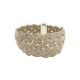 BRACELET TIFFANY & CO SOMERSET TRESSE MAILLE EN ARGENT 925 T 18 46.5 GR BANGLE