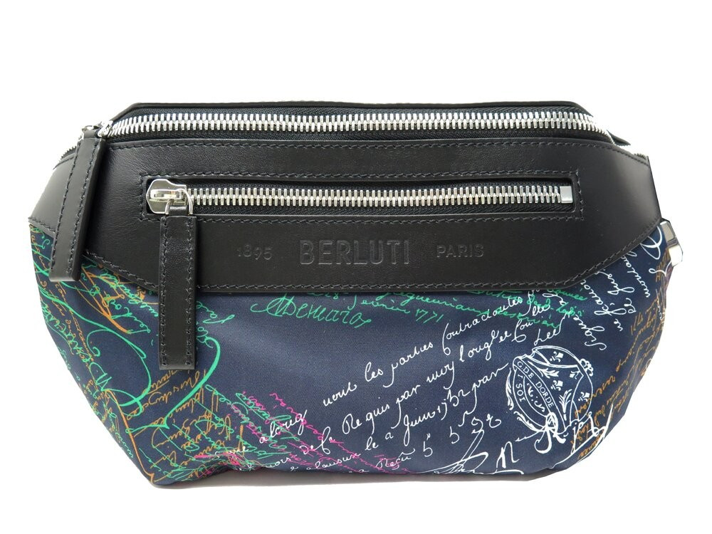  sac banane berluti complice scritto toile cuir