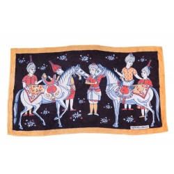 SERVIETTE DE PLAGE HERMES INDIENS ET CHEVAUX DRAP DE BAIN COTON BEACH TOWEL 610€