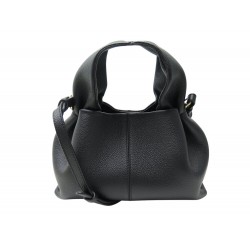 NEUF SAC A MAIN POLENE NUMERO NEUF MINI GRAINE BANDOULIERE EN CUIR NOIR BAG 390€