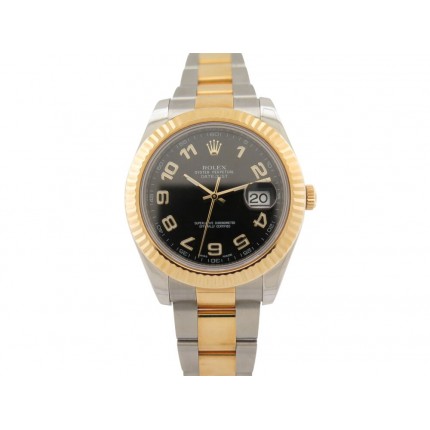 MONTRE ROLEX DATEJUST II WIMBLEDON 116333 OR 18K ACIER 41MM AUTOMATIQUE WATCH