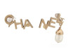 boucles d'oreilles chanel ab9508 logo cc lettres
