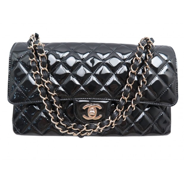 NEUF SAC A MAIN CHANEL TIMELESS CLASSIQUE MEDIUM 11.12 EN CUIR VERNIS BAG 10300€