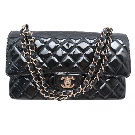 NEUF SAC A MAIN CHANEL TIMELESS CLASSIQUE MEDIUM 11.12 EN CUIR VERNIS BAG 10300€