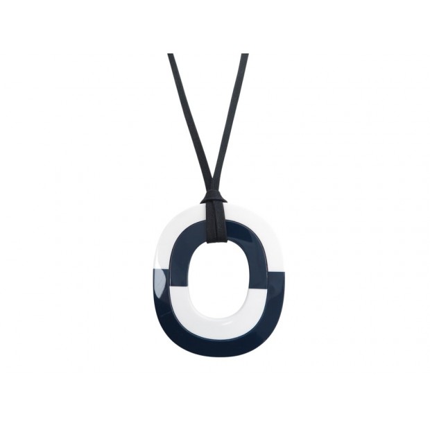 COLLIER HERMES PENDENTIF ISTHME 40-80 CORNE DE BUFFLE LAQUE 40-80 NECKLACE 310€